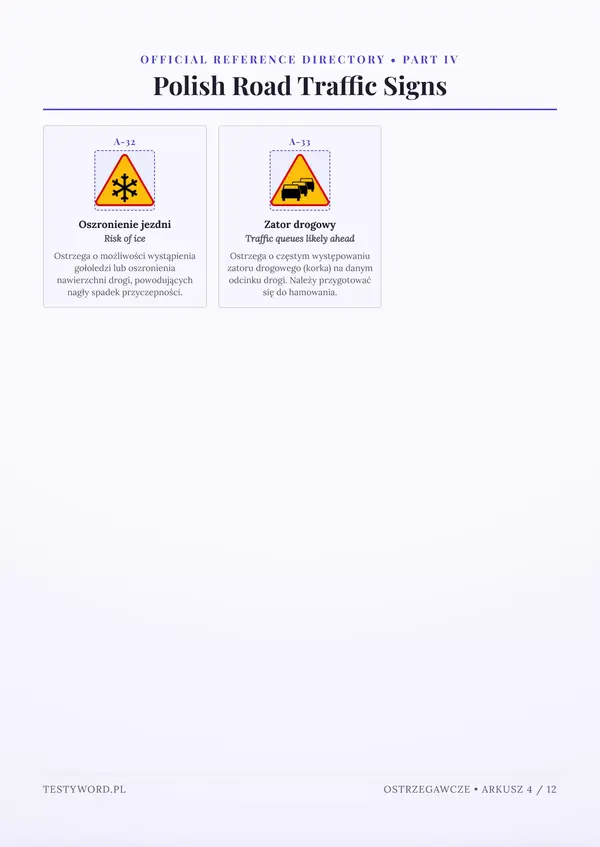 Znaki nakazu i informacyjne