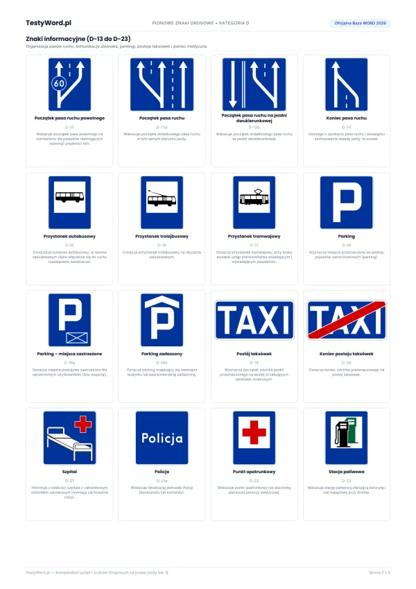 Znaki informacyjne, strona 2 z 5