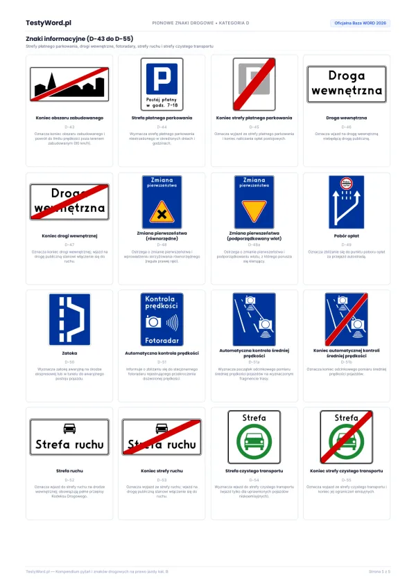 Znaki informacyjne, strona 5 z 5